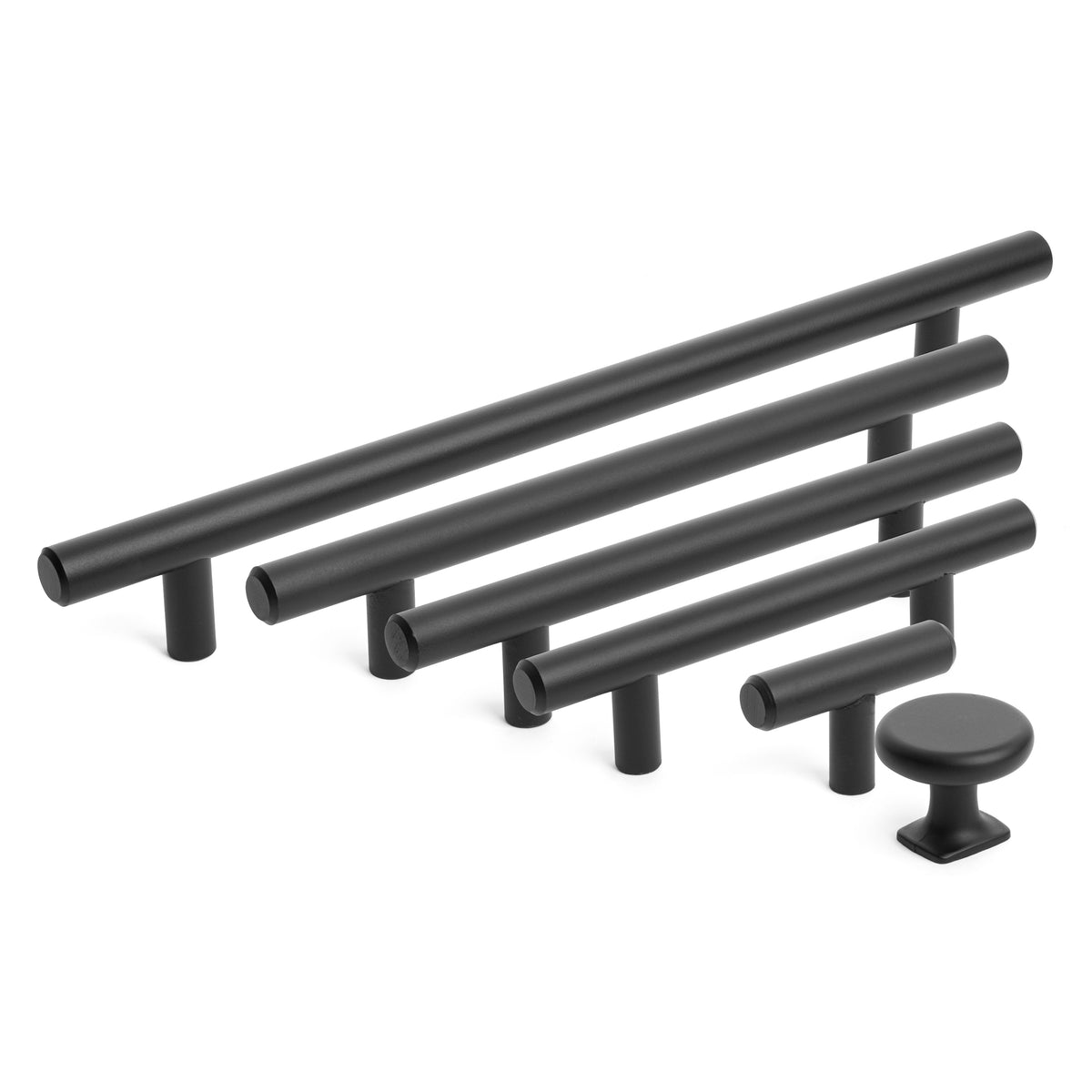Diversa Matte Black Euro Style 3&quot; (76mm) Cabinet Bar Pull