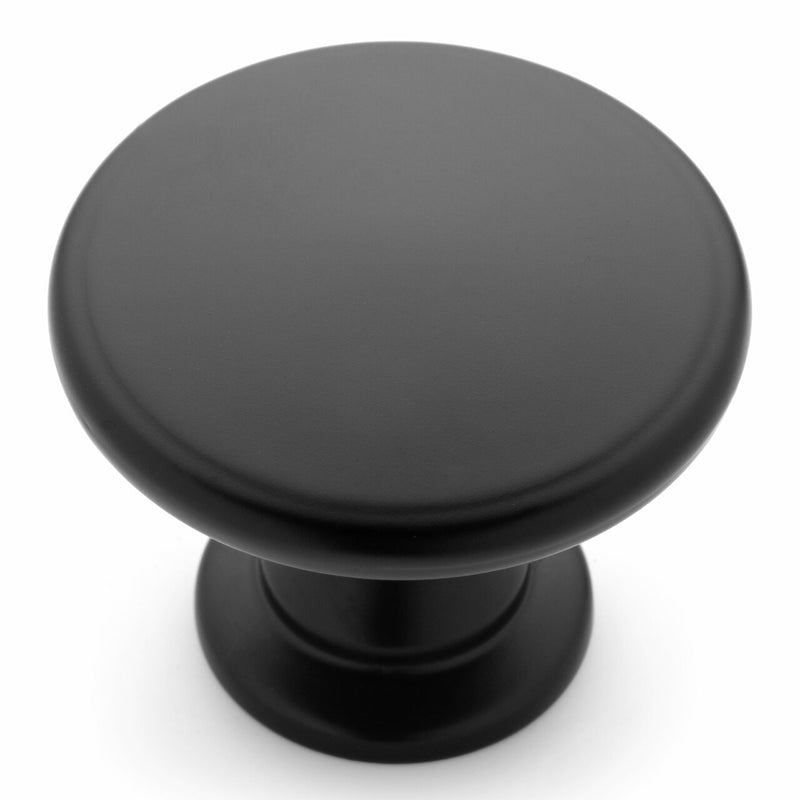 Cosmas 13248FB Flat Black Round Oversized Cabinet Knob