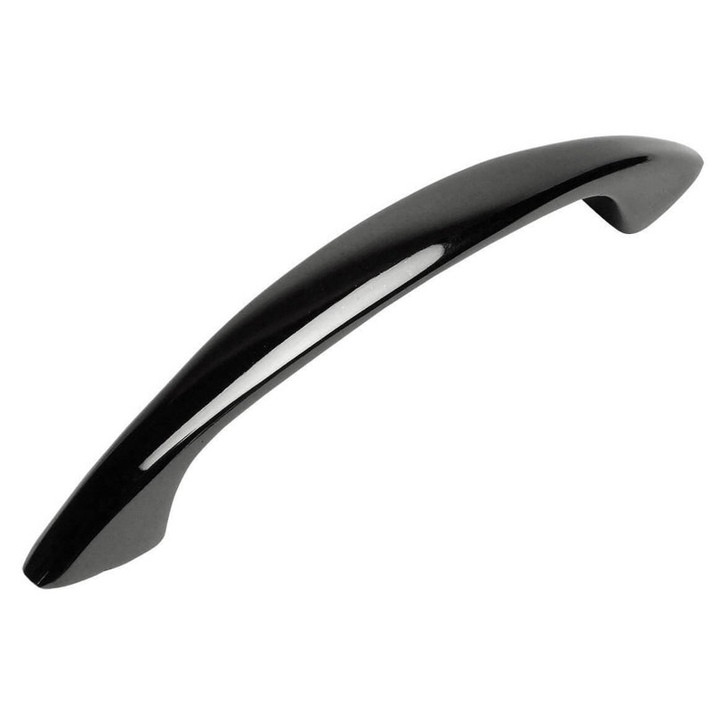 Slim cabinet pull in black nickel finish with three inch hole spacing