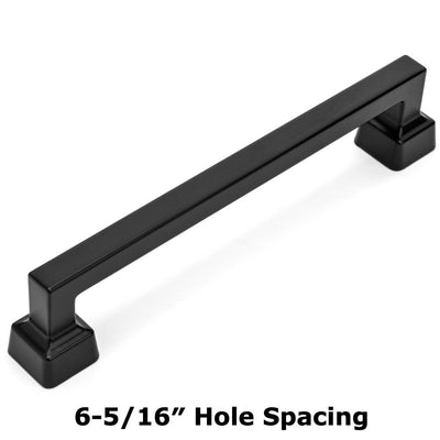 Cosmas 1481-160FB Flat Black Modern Contemporary Cabinet Pull