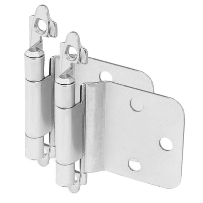 Cosmas 16890-SN Satin Nickel Hinge Variable Overlay with 30 Degree Reverse Bevel (Pair)