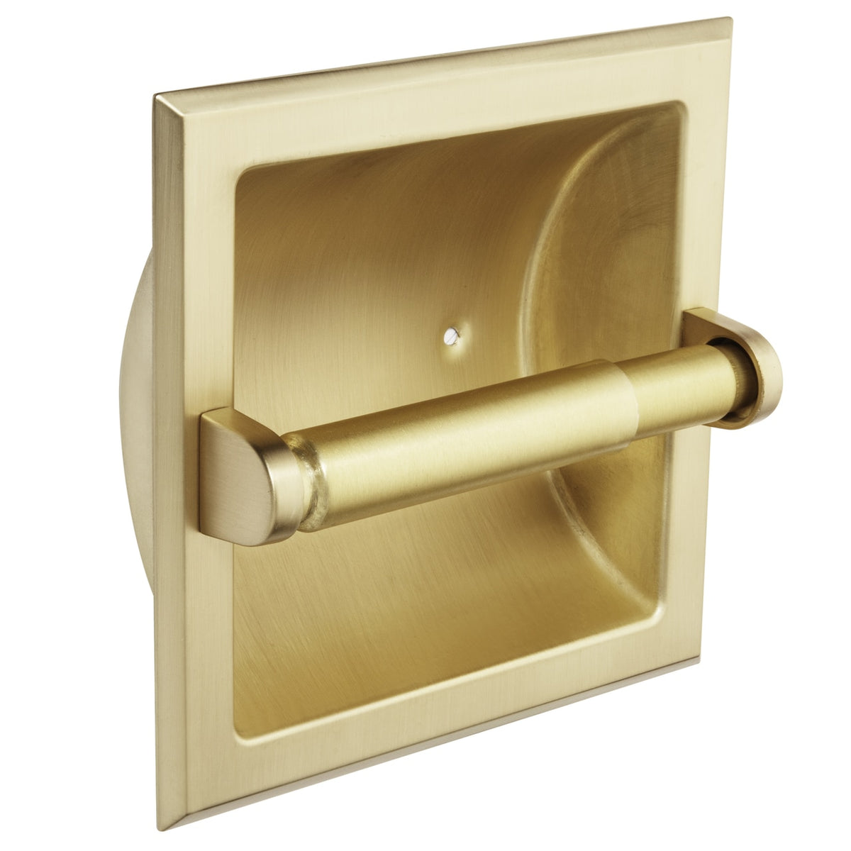 Designers Impressions Brushed Brass Recessed Toilet / Tissue Paper Holder