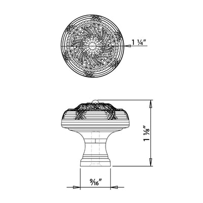 Cosmas 9460AS Antique Silver Cabinet Knob