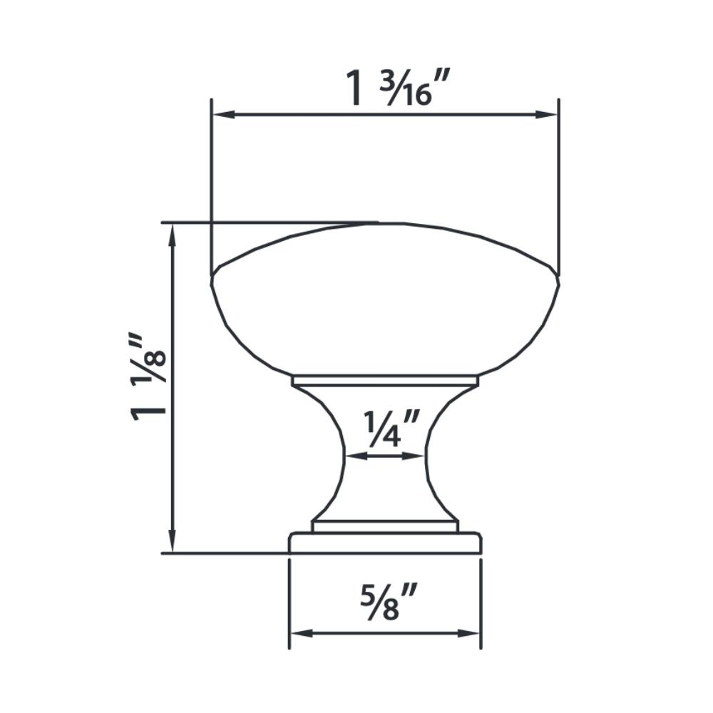 Cosmas 5305SN Satin Nickel Round Cabinet Knob