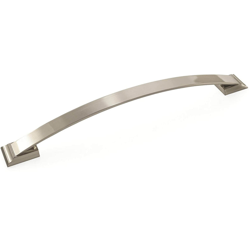 Cabinet pull in satin nickel finish with twelve inch hole spacing Amerock Candler BP29366-G10 Satin Nickel Appliance Pull