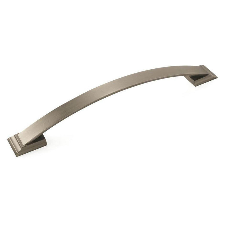 Cabinet pull in antique silver finish and curve shape Amerock Candler BP29365-AS Antique Silver Appliance Pull