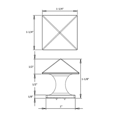 Cosmas 10555ORB Oil Rubbed Bronze Square Craftsman Cabinet Knob