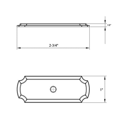 Cosmas B-112SN Satin Nickel Cabinet Knob Backplate
