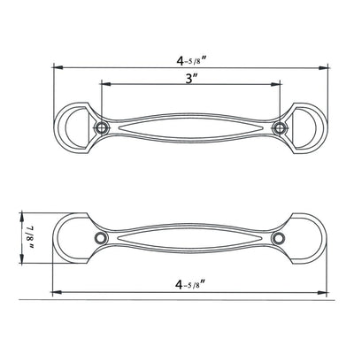 Cosmas 6632AS Antique Silver Cabinet Pull