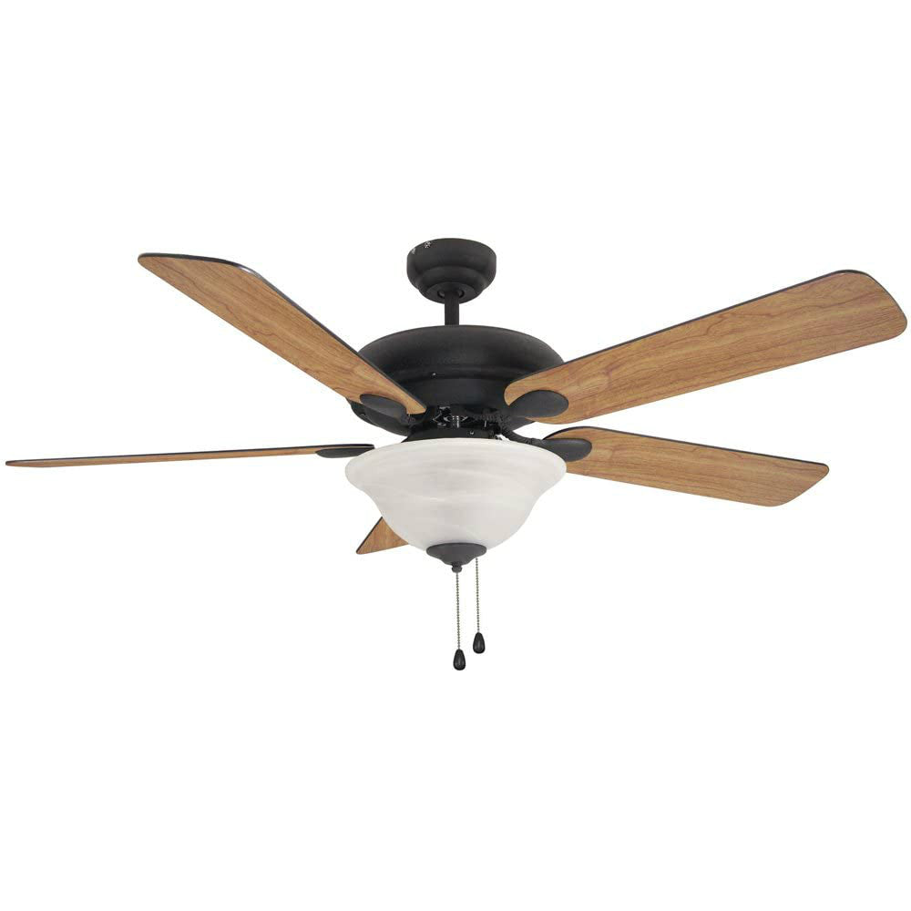 Matte Black 52&quot; Ceiling Fan w/ Light Kit : 3561