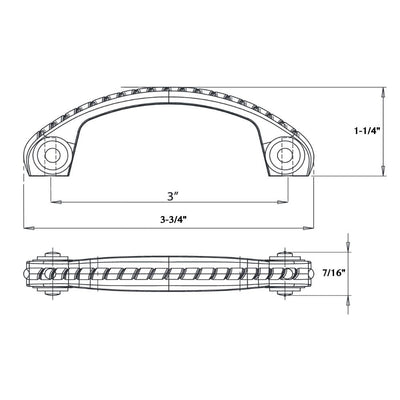 Cosmas 4114SN Satin Nickel Rope Cabinet Pull