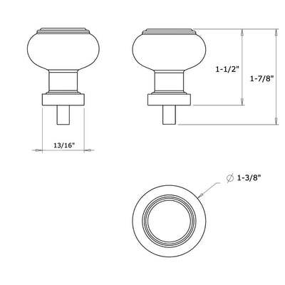 Cosmas 6355ORB-EM Oil Rubbed Bronze &amp; Emerald Glass Round Cabinet Knob