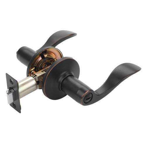 Dynasty Hardware Heritage HER-30-12P Privacy Door Lever, Aged Oil Rubbed Bronze