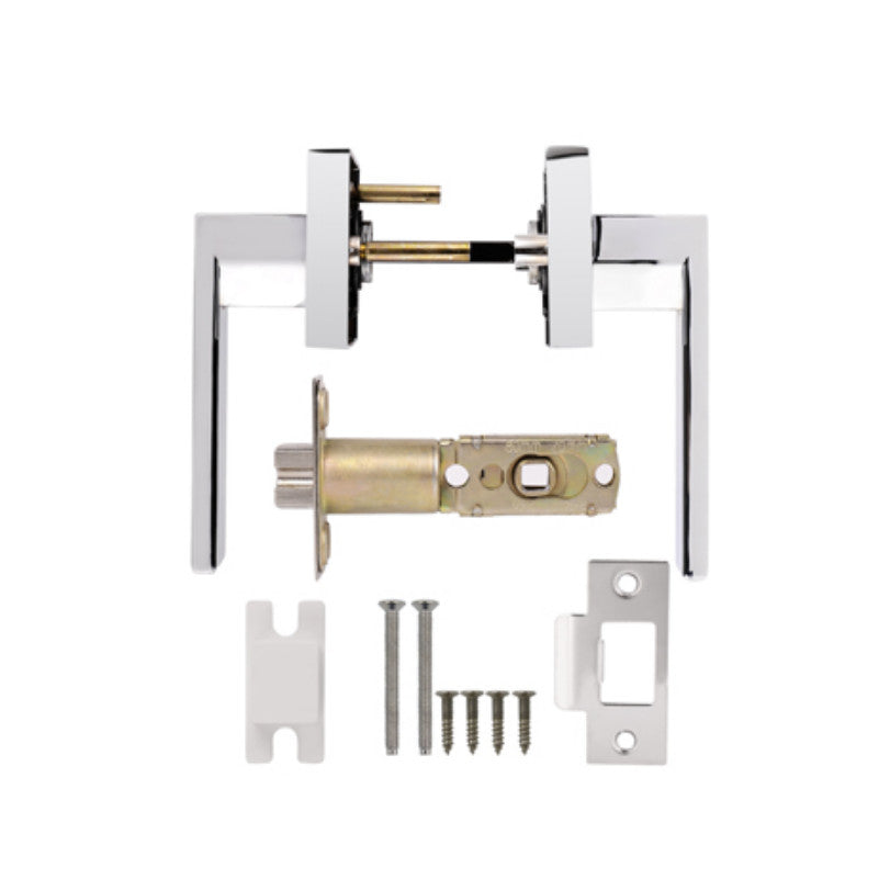 Probico Polished Chrome Square Passage Door Lever Set