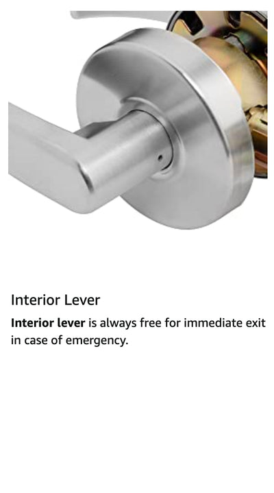 Dynasty Hardware SPA-05-26D Spartan Storeroom Function Commercial Lever, Satin Chrome