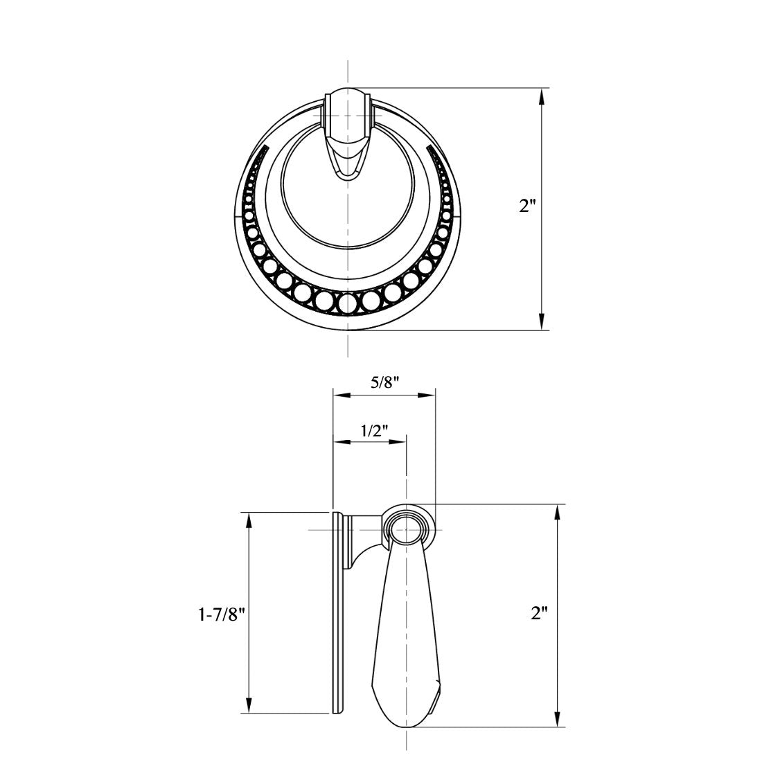 Cosmas 7176SN Satin Nickel Bail Cabinet Pull