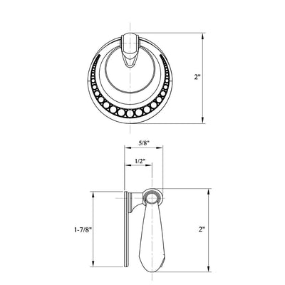 Cosmas 7176SN Satin Nickel Bail Cabinet Pull