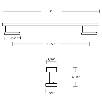 Cosmas 702-192BAB Brushed Antique Brass Contemporary Cabinet Pull