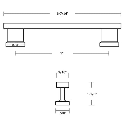 Cosmas 702-5HB Hammered Bronze Contemporary Cabinet Pull