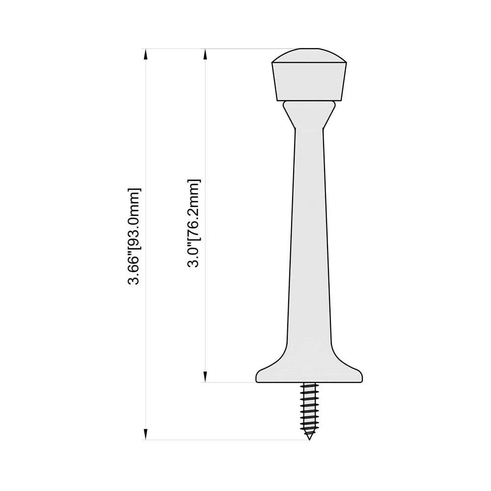 White Heavy Duty Solid Rigid Door Stop
