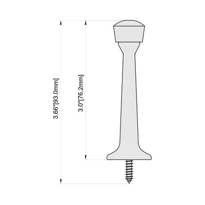 White Heavy Duty Solid Rigid Door Stop