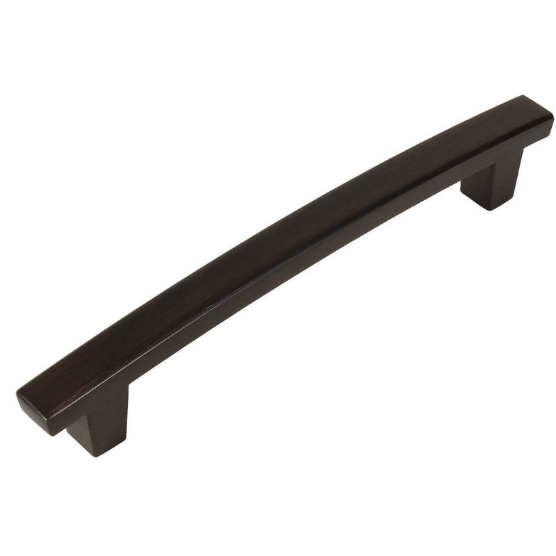 Oil rubbed bronze contemporary cabinet pull with five inch hole spacing