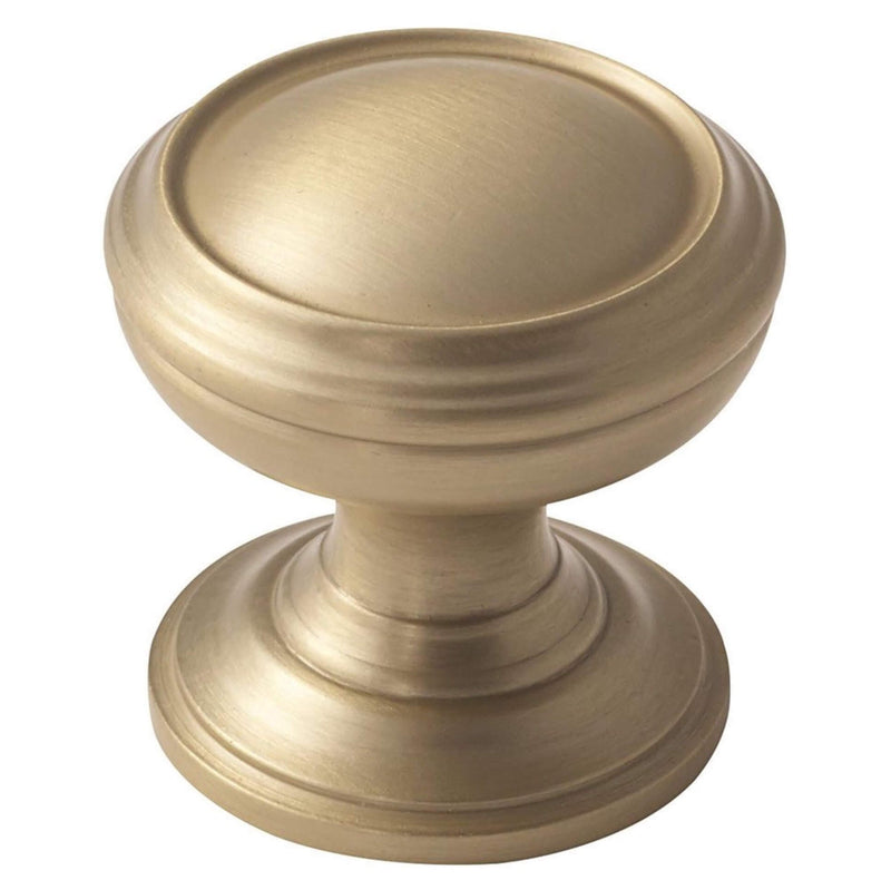 Round cabinet drawer knob in golden champagne finish Amerock BP55342-BBZ Revitalize Golden Champagne Cabinet Knob