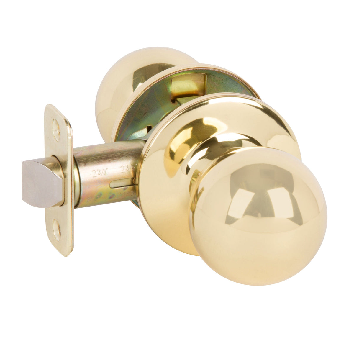Ashland Passage Door Knob, Polished Brass