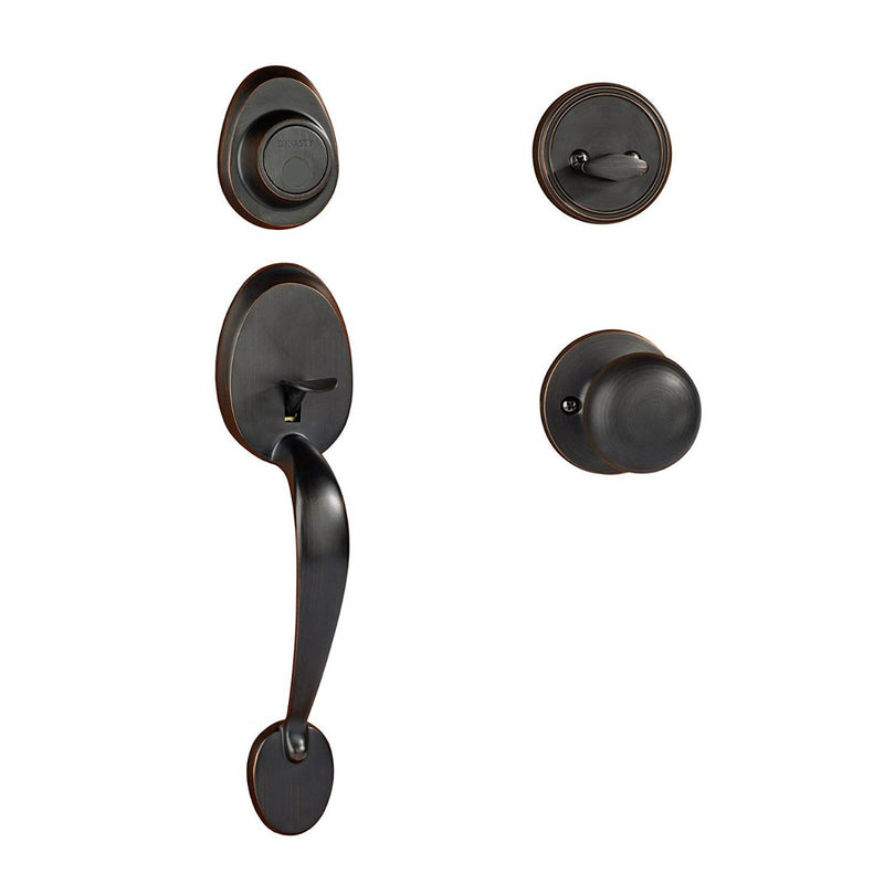 Dynasty Hardware Colorado COL-TAH-405-12P Dummy Front Door Handleset with Tahoe Knob, Aged Oil Rubbed Bronze