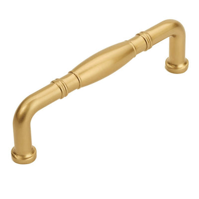 Three inch hole spacing drawer pull in gold champagne finish