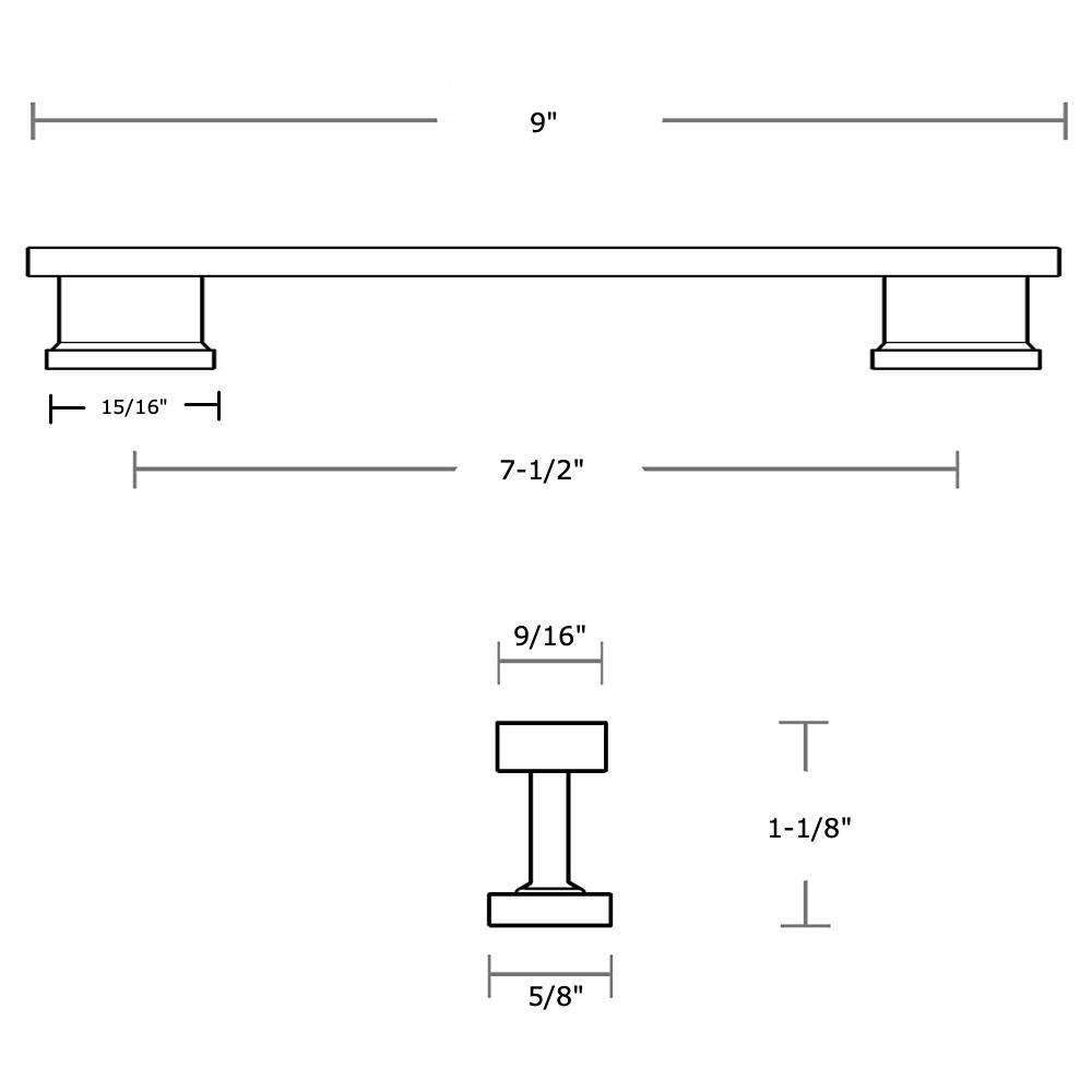 Cosmas 702-192BB Brushed Brass Contemporary Cabinet Pull
