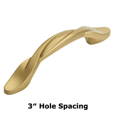 Cosmas 9009GC Gold Champagne Twist Cabinet Pull 