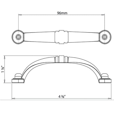 Cosmas 2322SN Satin Nickel Cabinet Pull