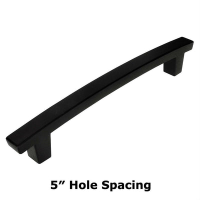 Cosmas 5239FB Flat Black Contemporary Arch Cabinet Pull