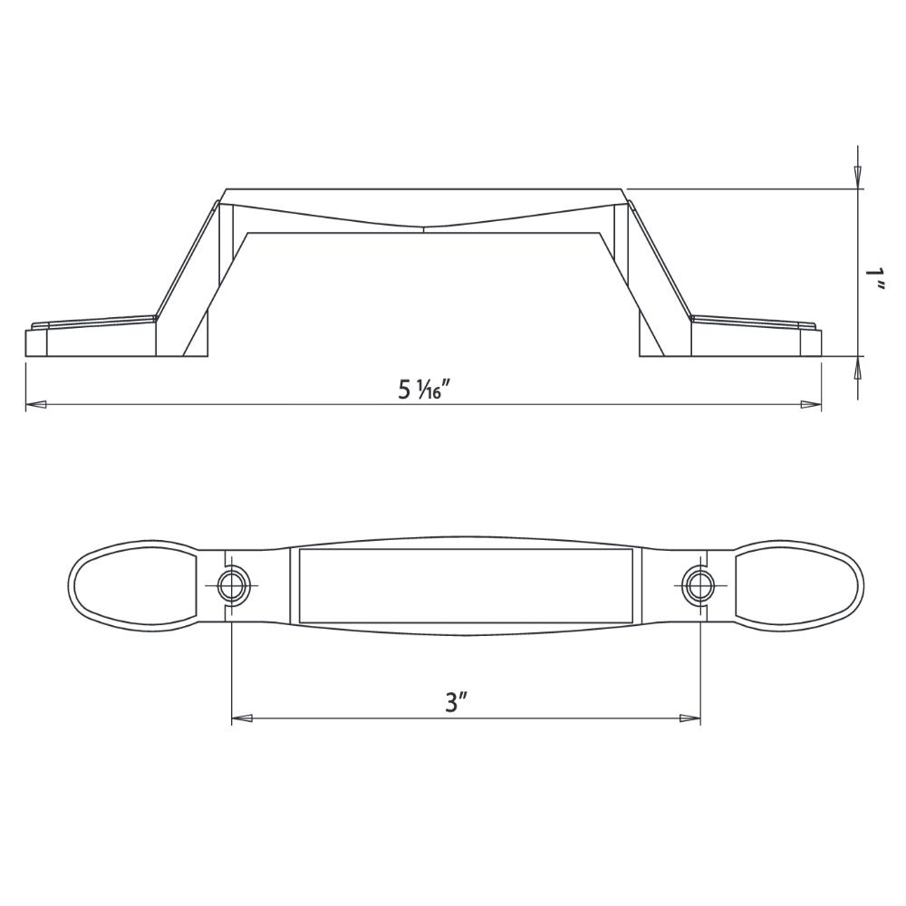 Cosmas 4007FB Flat Black Cabinet Pull