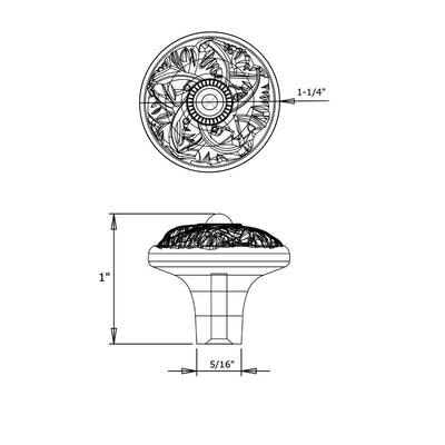 Cosmas 10559ORB Oil Rubbed Bronze Craftsman Cabinet Knob