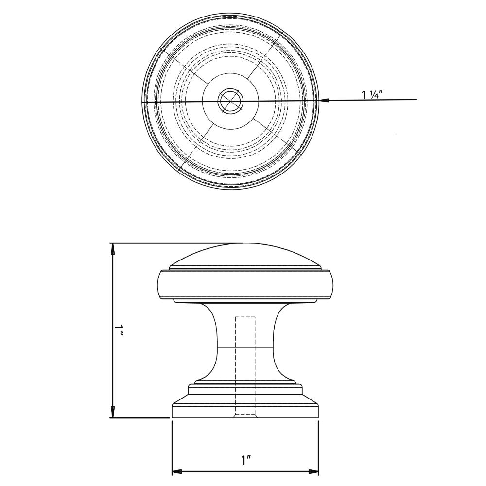 Cosmas 4702SN Satin Nickel Cabinet Knob