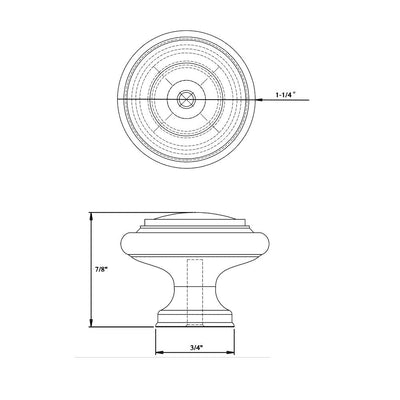 Cosmas 9971ORB Oil Rubbed Bronze 3 Ring Cabinet Knob