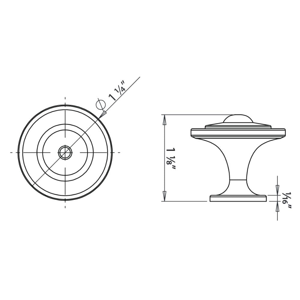Cosmas 4911ORB Oil Rubbed Bronze Cabinet Knob