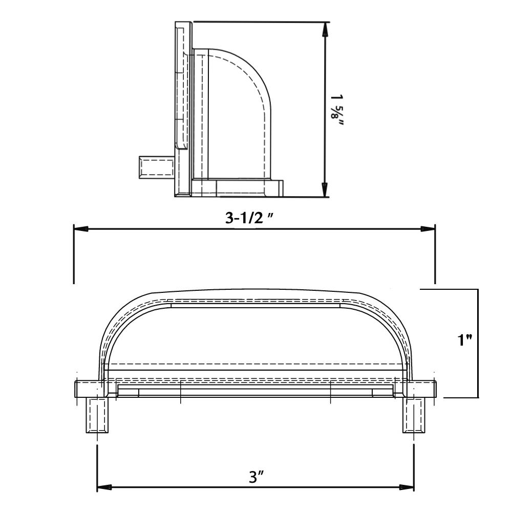 Cosmas 4310GPH Graphite Cabinet Cup Pull