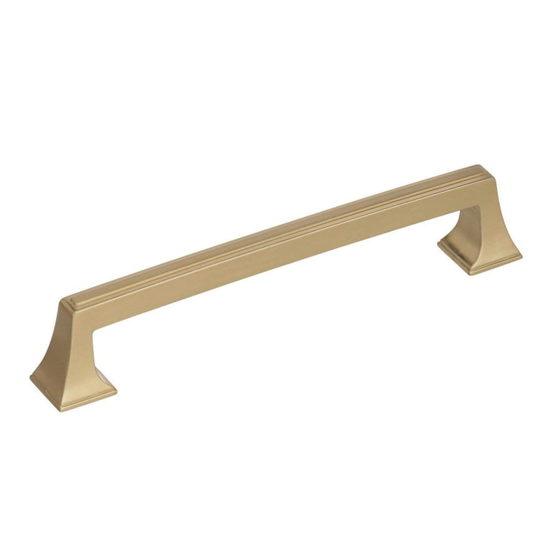 Golden champagne finish cabinet drawer pull with square shape handle Amerock BP53530-BBZ Mulholland Golden Champagne Cabinet Pull
