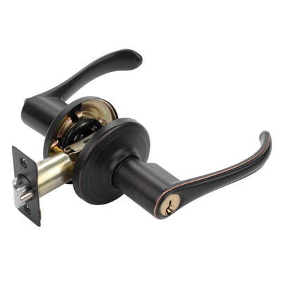 Dynasty Hardware Vail VAI-00-12P Keyed Entry Door Lever, Aged Oil Rubbed Bronze