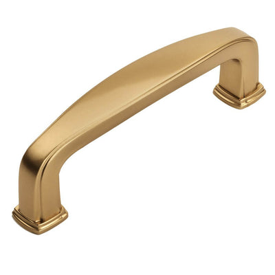 Gold champagne cabinet handle pull with three inch hole spacing
