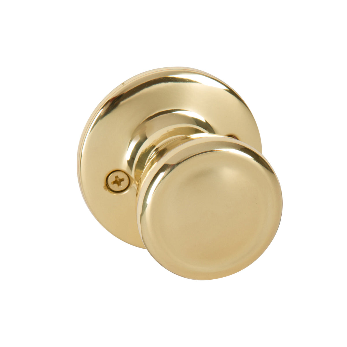 Salem Dummy Door Knob, Polished Brass