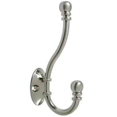 Cosmas 36267SN Satin Nickel Heavy Duty Coat &amp; Hat Hook - Cosmas