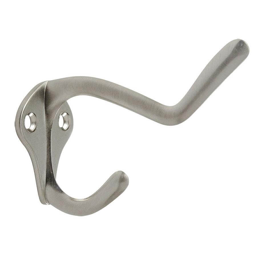 Designers Impressions Satin Nickel Heavy Duty Coat & Hat Hook