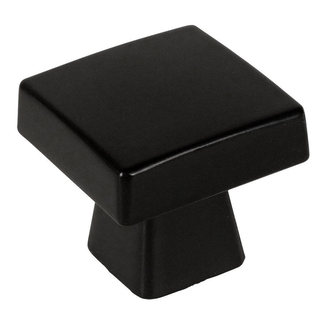 Cosmas 5233FB Flat Black Square Contemporary Cabinet Knob
