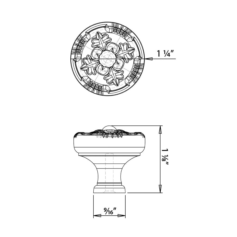 Cosmas 9465SN Satin Nickel Cabinet Knob