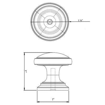 Cosmas 4702BB Brushed Brass Cabinet Knob