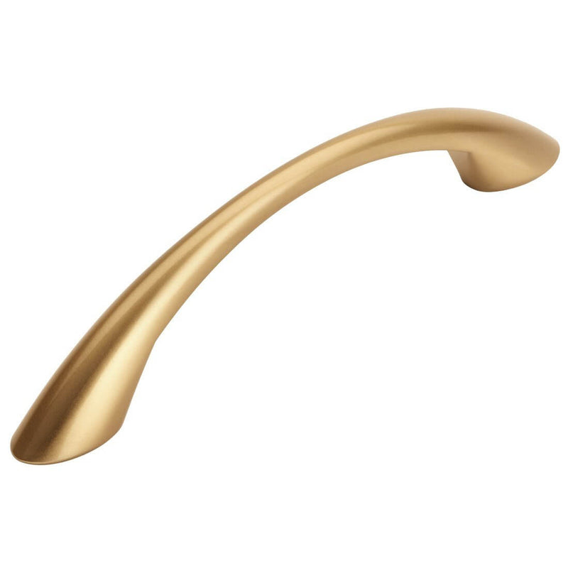 Drawer pull in gold champagne finish with arch design